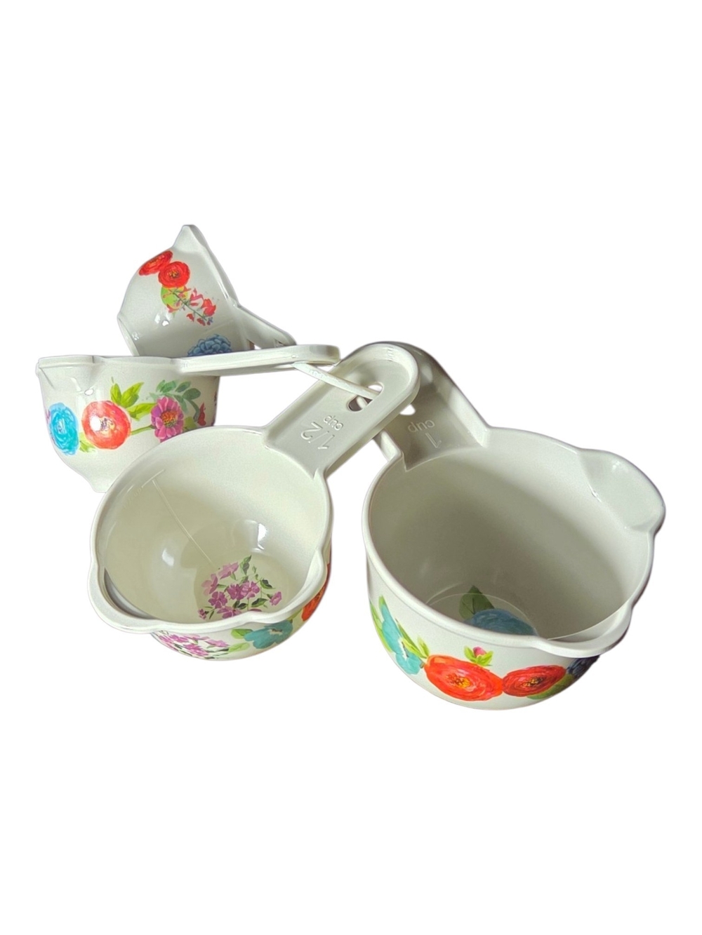 The Pioneer Woman Floral White Measuring Cups Set - Multicolor Print